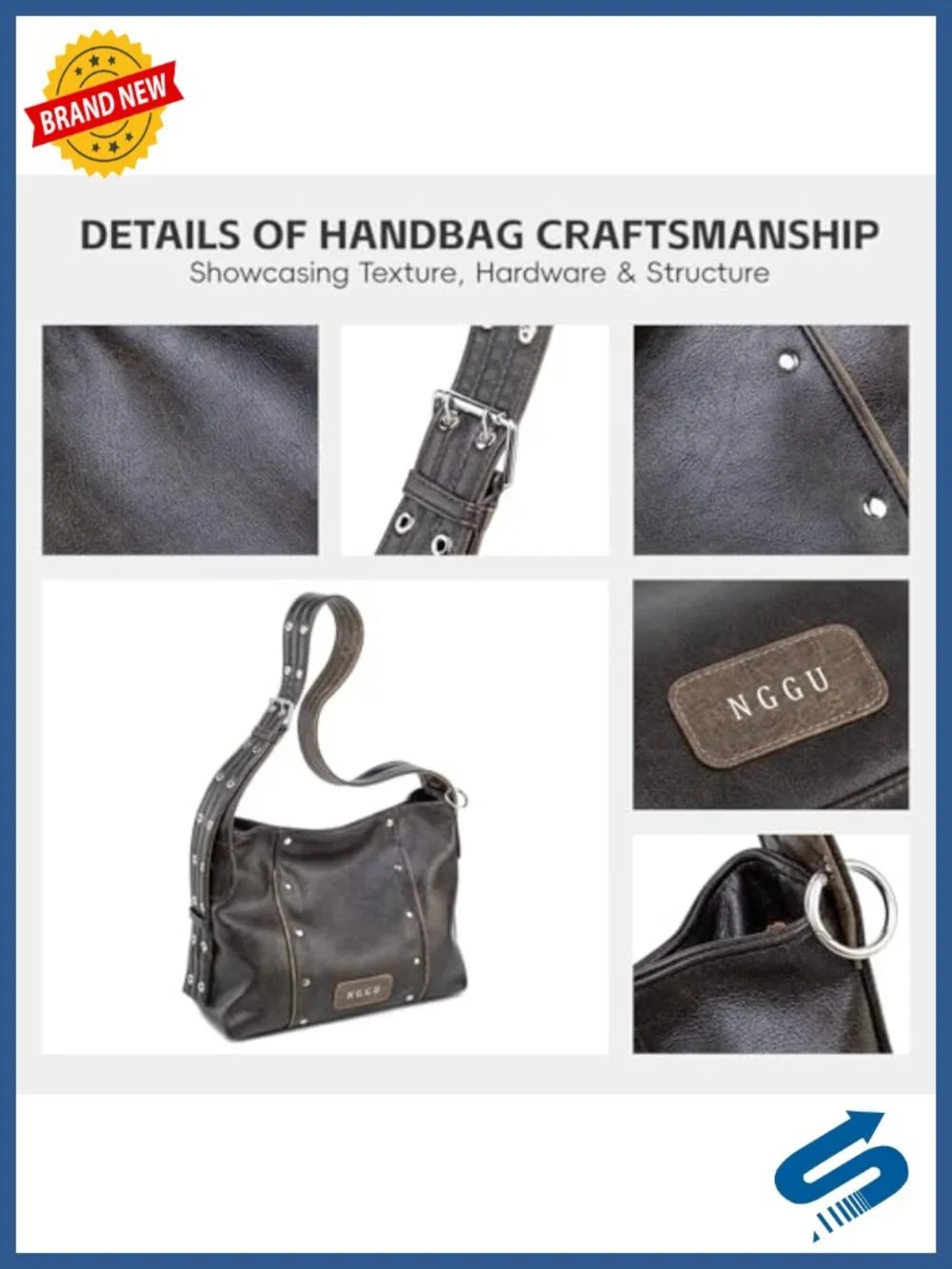 Vintage Distressed Leather Tote Bag for Women Large Capacity Shoulder Crossbody